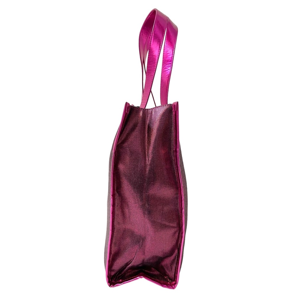🎉HP! ❤️ NWOT! Juicy Couture Hot Pink Metallic Tote - Picture 3 of 14